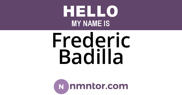 Frederic Badilla