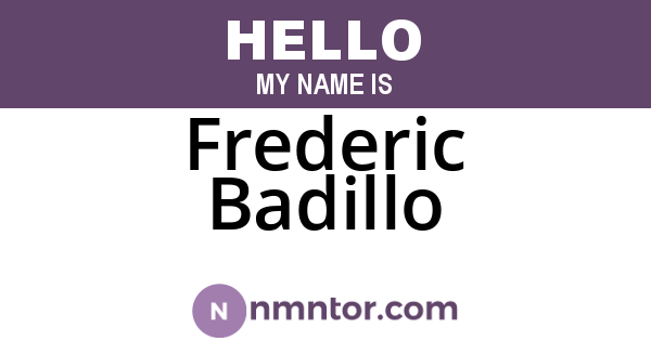 Frederic Badillo