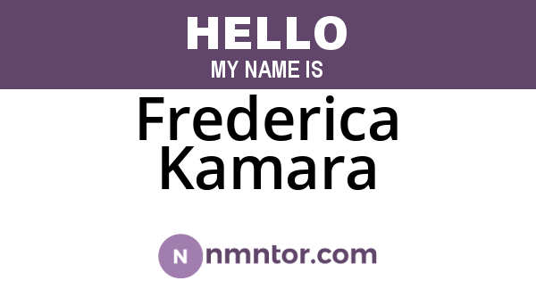 Frederica Kamara