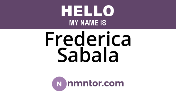 Frederica Sabala