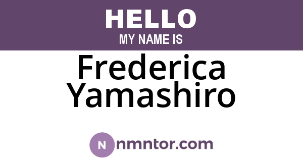 Frederica Yamashiro