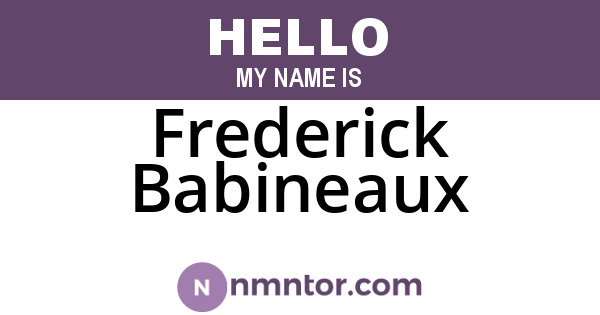 Frederick Babineaux