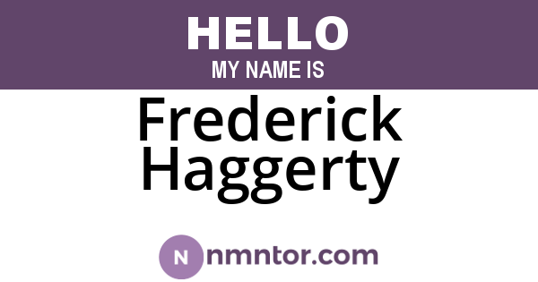Frederick Haggerty