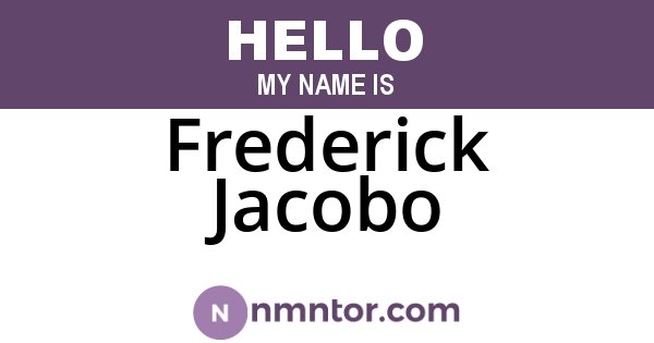 Frederick Jacobo
