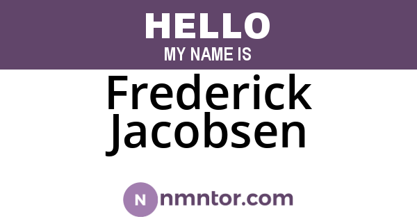 Frederick Jacobsen