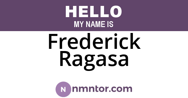 Frederick Ragasa