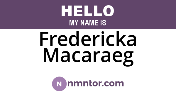 Fredericka Macaraeg
