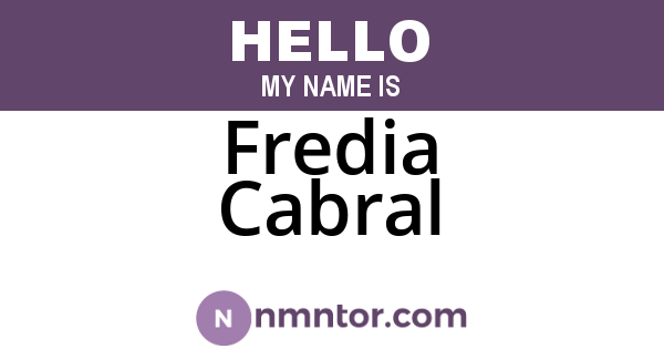 Fredia Cabral