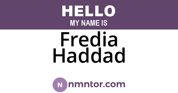 Fredia Haddad