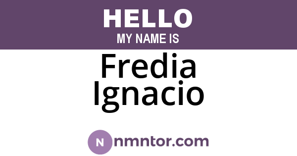 Fredia Ignacio