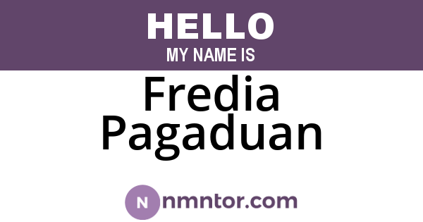 Fredia Pagaduan