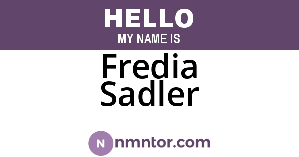 Fredia Sadler