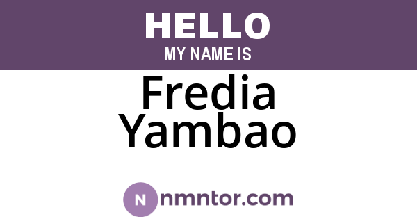 Fredia Yambao
