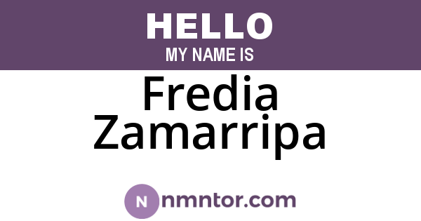 Fredia Zamarripa