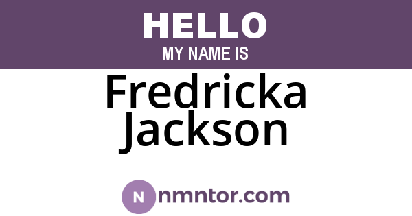 Fredricka Jackson