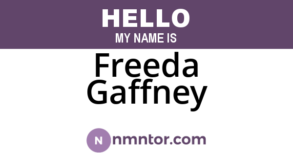 Freeda Gaffney