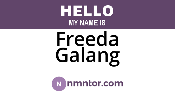 Freeda Galang