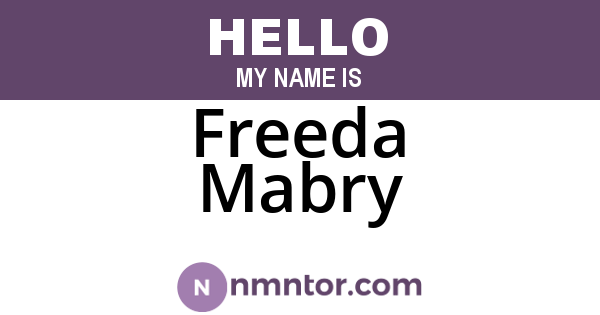 Freeda Mabry