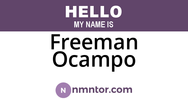Freeman Ocampo