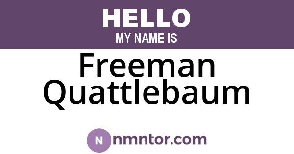 Freeman Quattlebaum