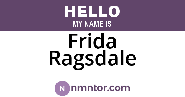 Frida Ragsdale