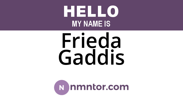 Frieda Gaddis