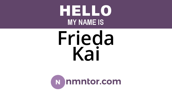 Frieda Kai