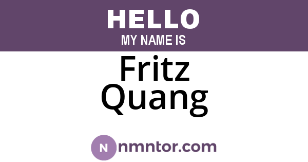 Fritz Quang