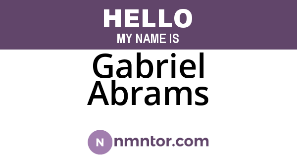 Gabriel Abrams