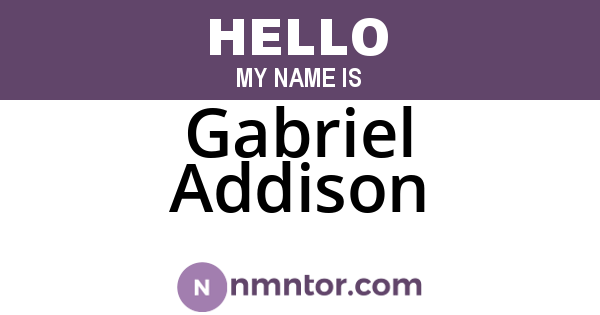 Gabriel Addison