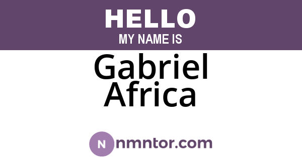 Gabriel Africa