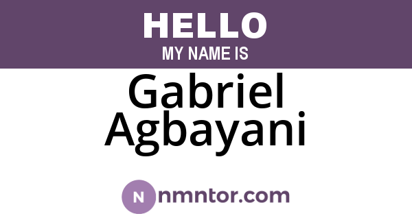 Gabriel Agbayani