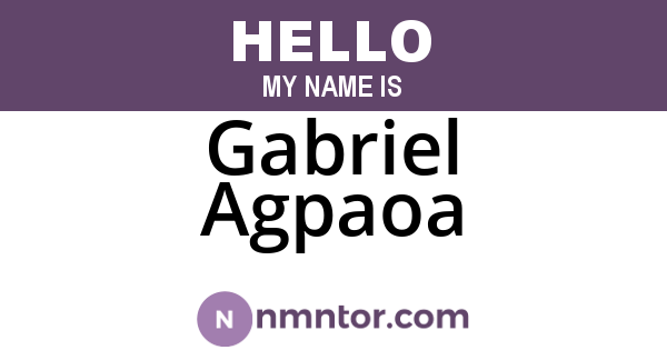 Gabriel Agpaoa