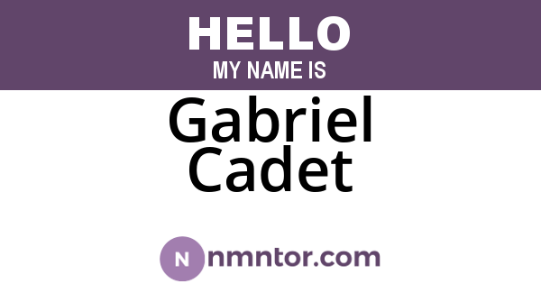 Gabriel Cadet