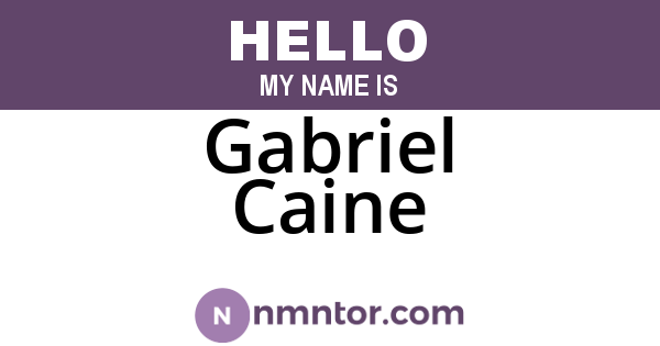 Gabriel Caine