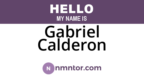 Gabriel Calderon