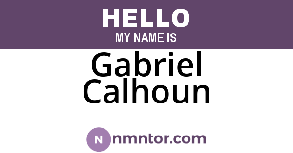 Gabriel Calhoun