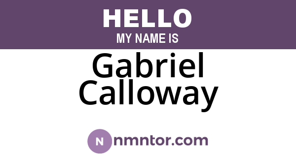 Gabriel Calloway