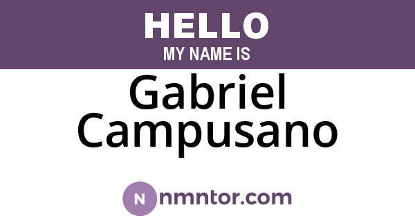 Gabriel Campusano
