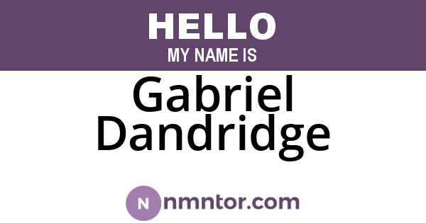 Gabriel Dandridge