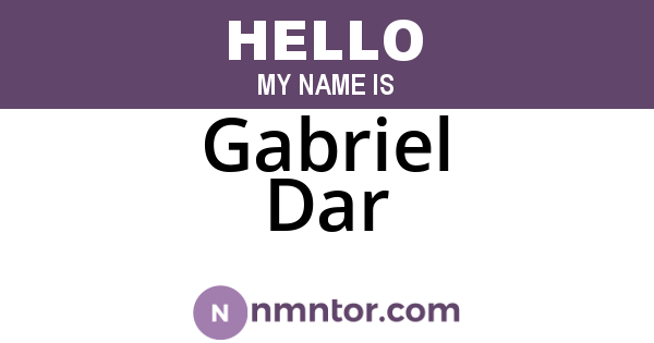 Gabriel Dar