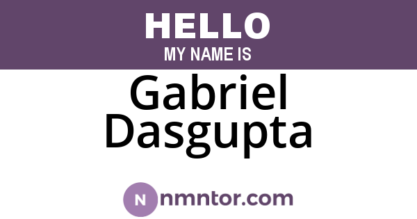 Gabriel Dasgupta