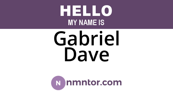 Gabriel Dave
