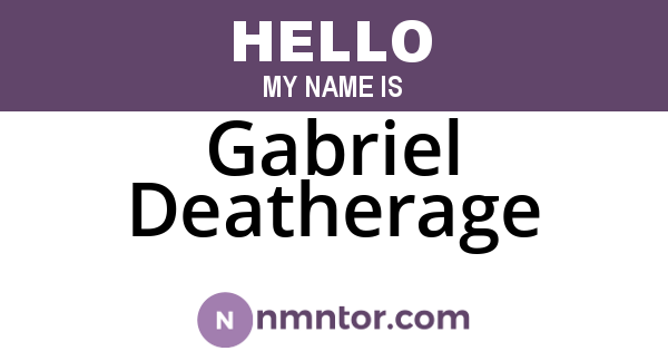 Gabriel Deatherage
