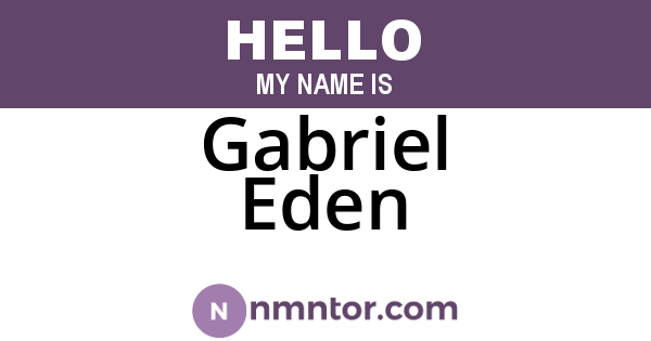 Gabriel Eden