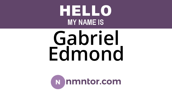 Gabriel Edmond