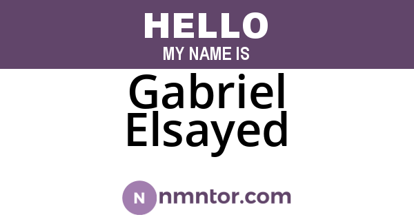 Gabriel Elsayed