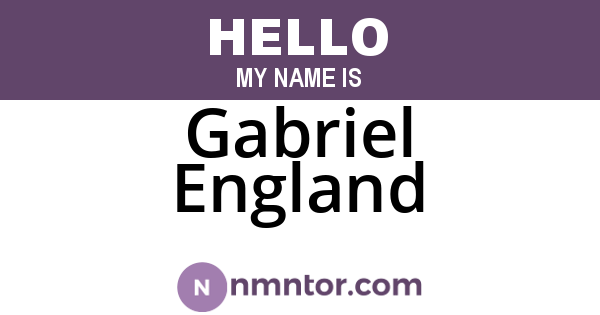 Gabriel England