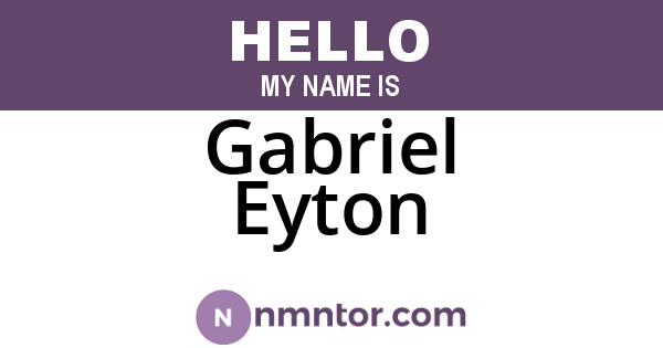 Gabriel Eyton