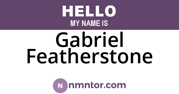 Gabriel Featherstone
